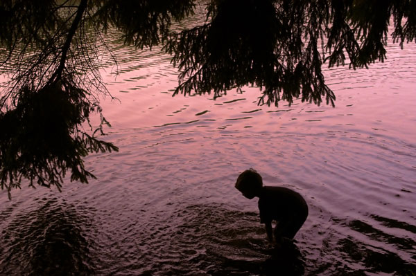 End-of-Day Dip in the Lake