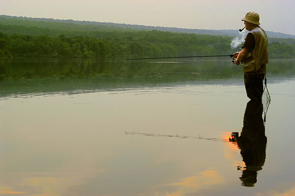 Fisherman on Lake Nockamixon