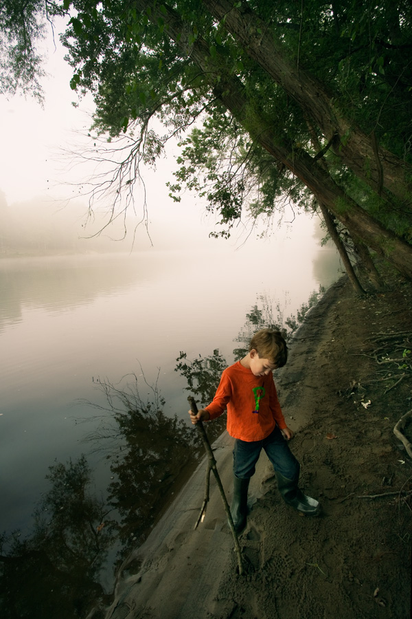 Foggy River Bank